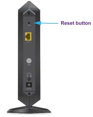 Modem câble haut débit - Bouton de réinitialisation