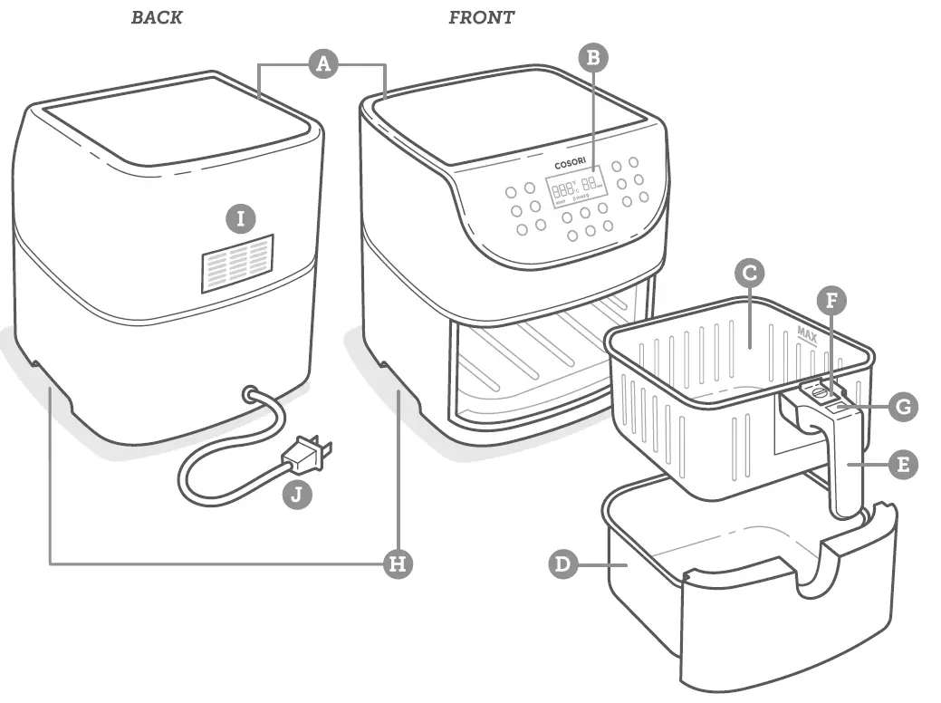 COSORI CP168-AF Pro Gen 2 5.8 Quart Air Fryer 2