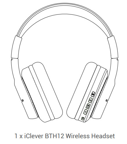 Casque d'écoute sans fil iclever BTH12 - figure 1