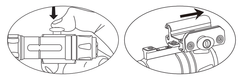 Appuyez sur le bouton et retirez le produit