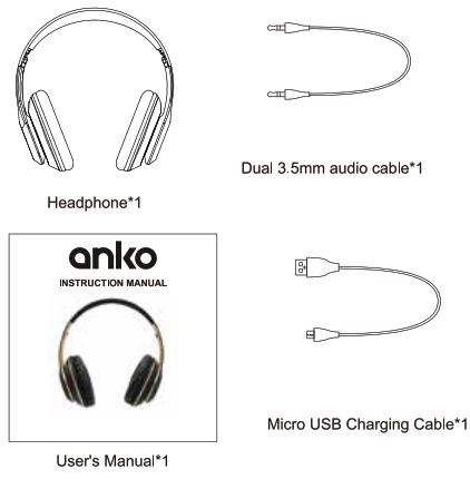 anko Bluetooth Foldable Headphone - pièces de stationnement