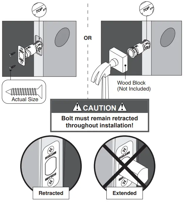 SCHLAGE BE365 PLY 619 Keypad Deadbolt-Installer le verrou