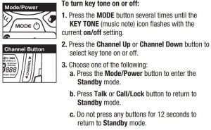 FIG 24 Tonalité des touches activée ou désactivée