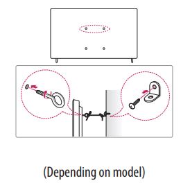 Manuel du propriétaire du téléviseur LED LG - Fixation du téléviseur au mur