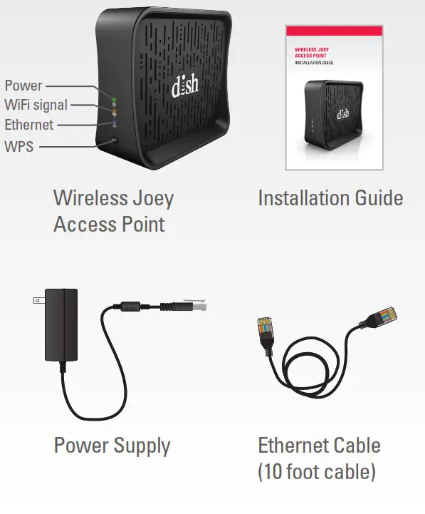 dish Wireless Joey Access Point Installation Guide - Contenu de l'emballage