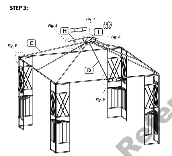 belavi-7884-Gazebo-with-Netting-FIG-6