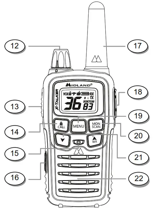 MIDLAND X-TALKER Radios à deux voies - LCD