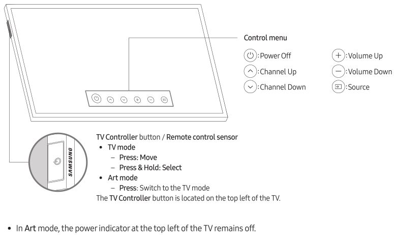 Samsung The Frame Smart 4K TV - Utilisation de la manette du téléviseur