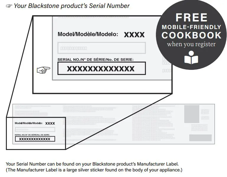 BLACKSTONE 2086 Griddle Electric Air Fryer Hood Owner's Manual - ENREGISTREZ VOTRE PRODUIT