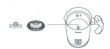miroco MI-MF001 Mousseur à lait électrique en acier inoxydable FIG 2