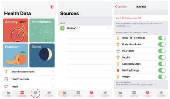 RENPHO Smart Body Composition e RENPHO App pour fonctionner