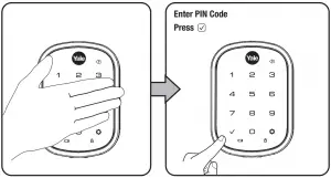 Déverrouiller la porte avec un code PIN