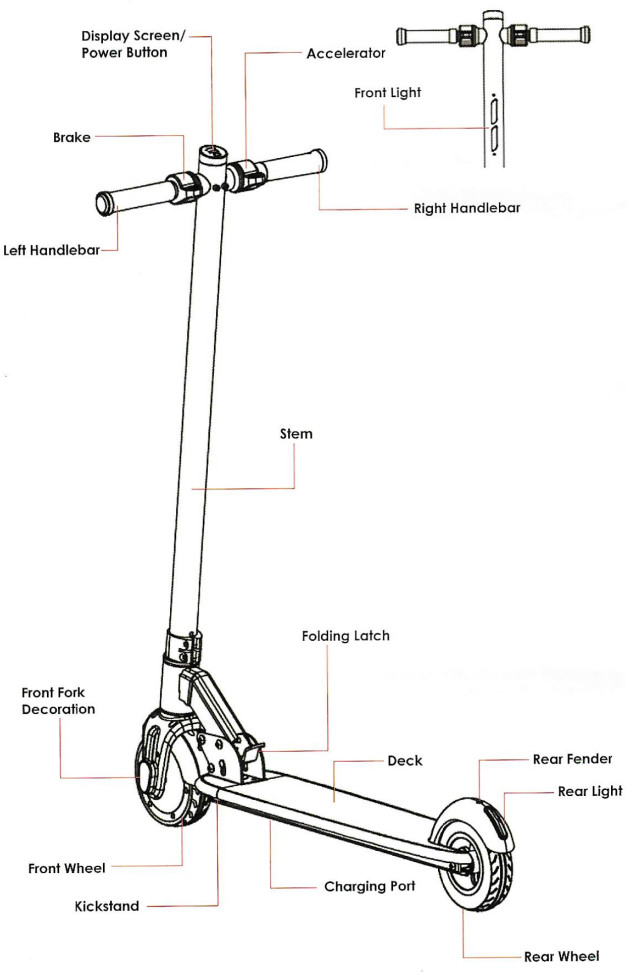 VOYAGER Halo Scooter à roues alignées pliable - fig 1