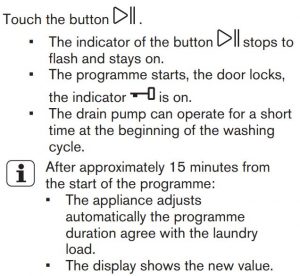 FIG 22 Démarrer un programme sans l'option Finish In