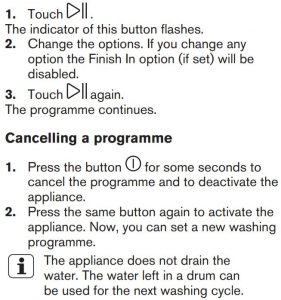 FIG 25 Interruption d'un programme et modification des options