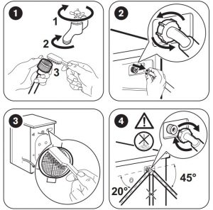 FIG 36 Nettoyage du tuyau d'entrée et du filtre de la valve