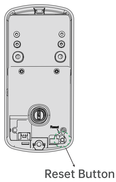 NUTOMO M3 Smart Door Lockle Handle Sets Keyless - Reset Button (Bouton de réinitialisation)