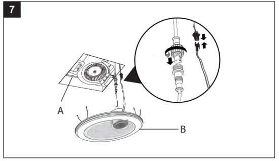 HOMEWERKS 7130-18-BT Ventilateur de bain avec haut-parleur Bluetooth et lumière LED - figure 12