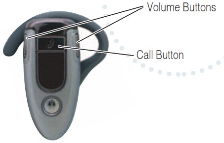 Motorola H500 Bluetooth Handsfree Headset - CHANGEMENT DE VOLUME