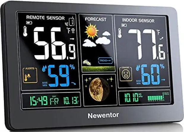 Newentor-NT3378-Station Météo Sans Fil-Intérieur-Extérieur-Thermomètre-PRODUIT