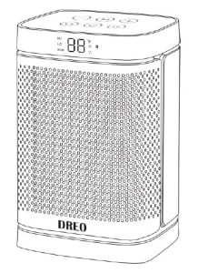 DREO DR-HSH004 PTC Fan Heater Guide de l’utilisateur