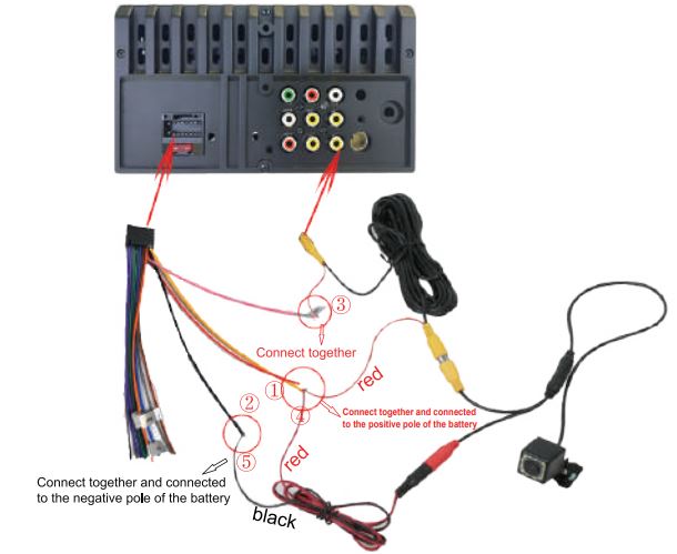 HiEHA CP7-9 Upgraded 7 Inch Standard Car Stereo User Manual - Photo de connexion réaliste