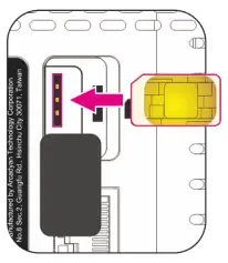 T-Mobile KVD21 5G Home Internet Gateway User Guide - Insérez et appuyez sur la nouvelle carte SIM dans la fente.