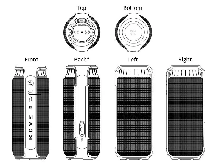 Kove-Commuter-2-Noir-Enceintes-Bluetooth-Portable-Sans-Fil-fig-1