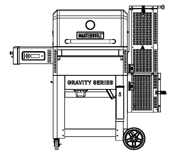 MASTERBUILT MB20040221 Gravity Series 800 Digital Charcoal Griddle Grill Smoker