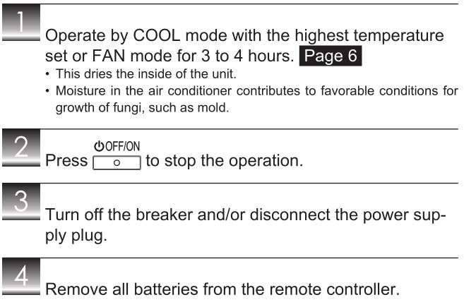 Mitsubishi-Electric-Split-Type-Air-Conditioners-WHEN-THE-AIR-CONDITIONER-IS NOT GOING TO BE USED FOR A LONG TIME